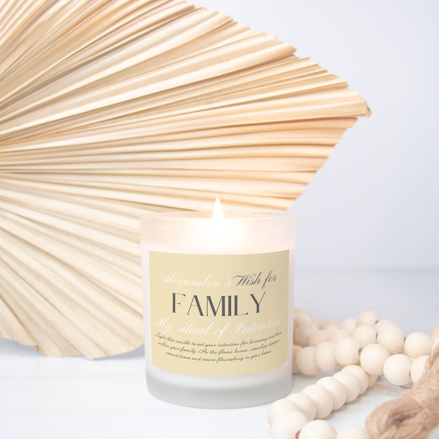 Wish For Family Candle, Personalized Gift, Ritual Candle for Harmony and Connection