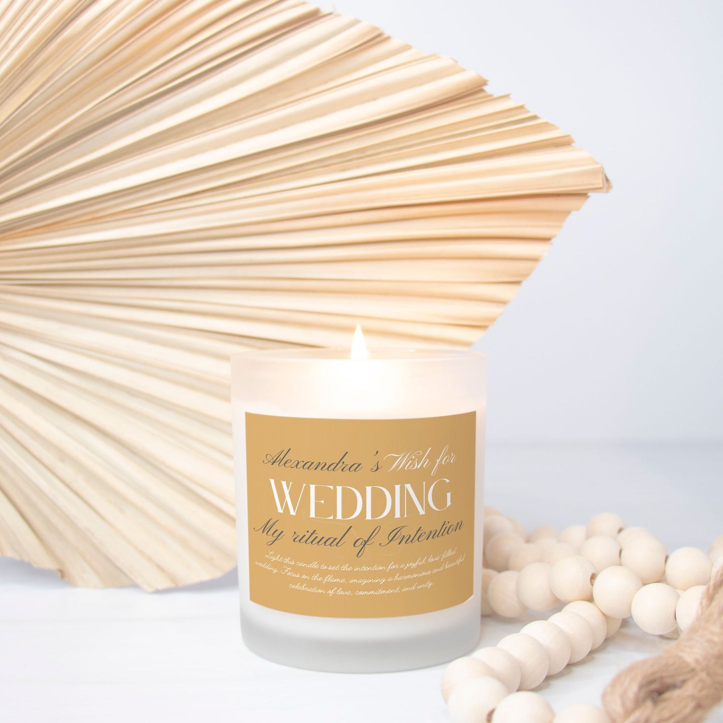 Wish For Wedding Candle, Personalized Gift, Ritual Candle for Love and Celebration