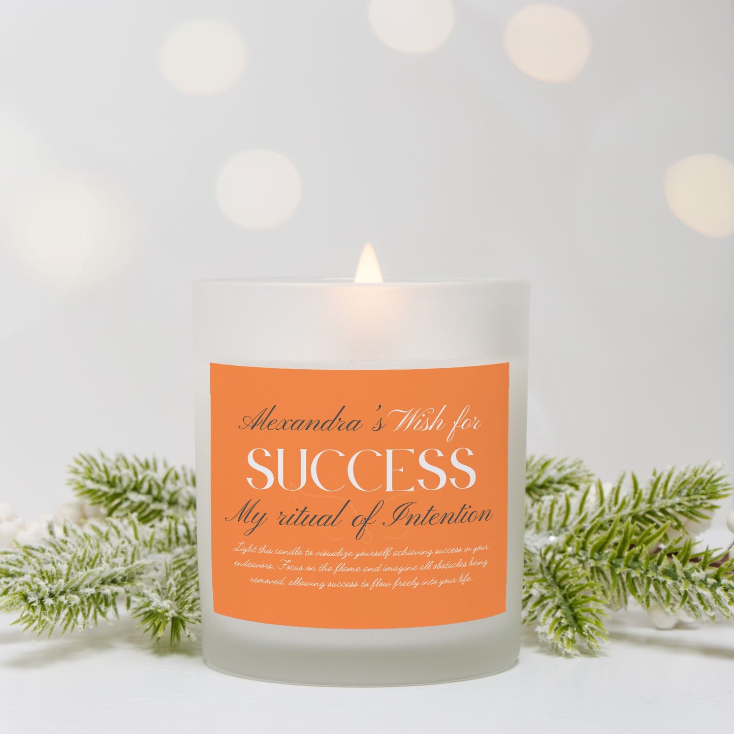 Wish For Success Candle, Personalized Gift, Ritual Candle for Achievement and Ambition