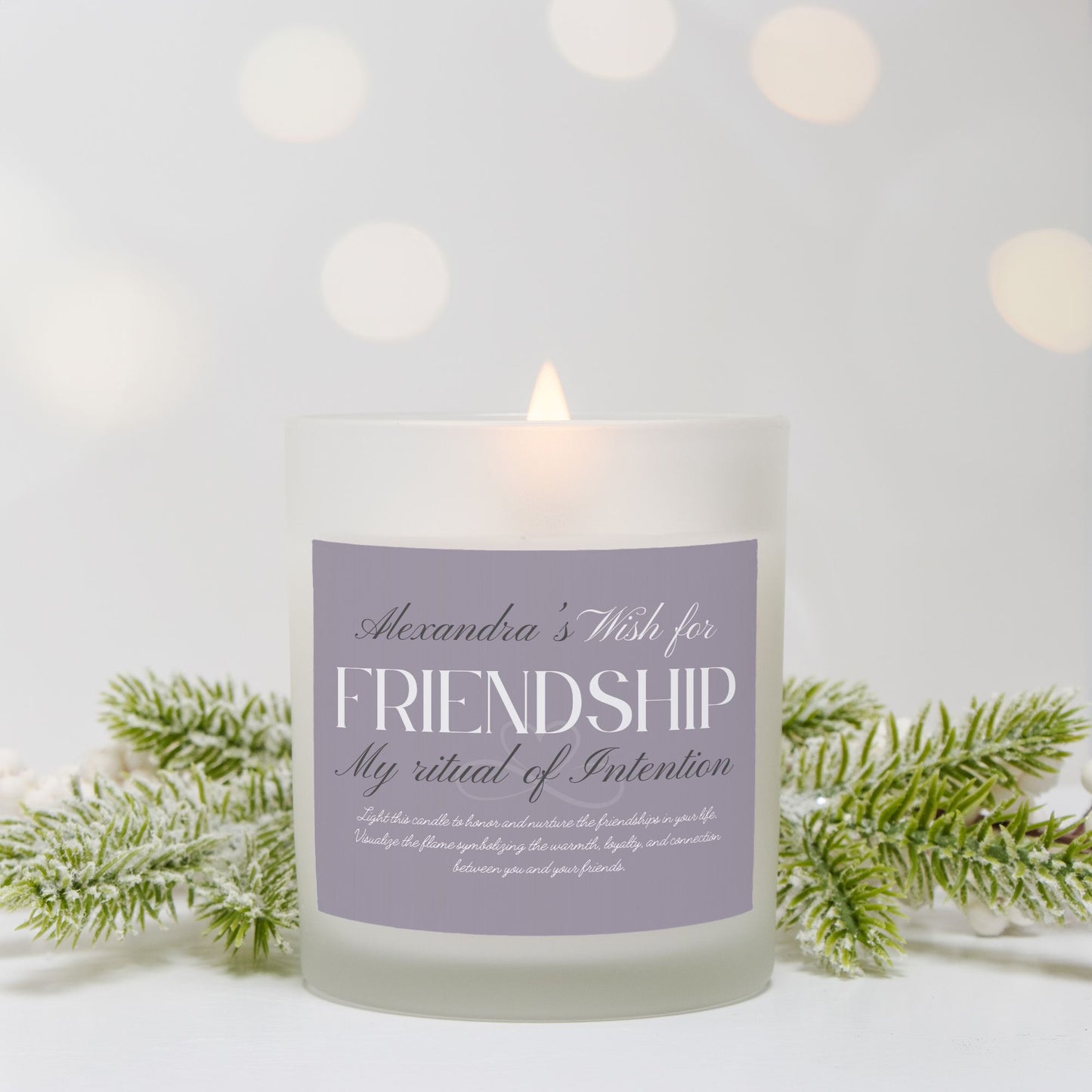 Wish For Friendship Candle, Personalized Gift, Ritual Candle for Connection and Joy