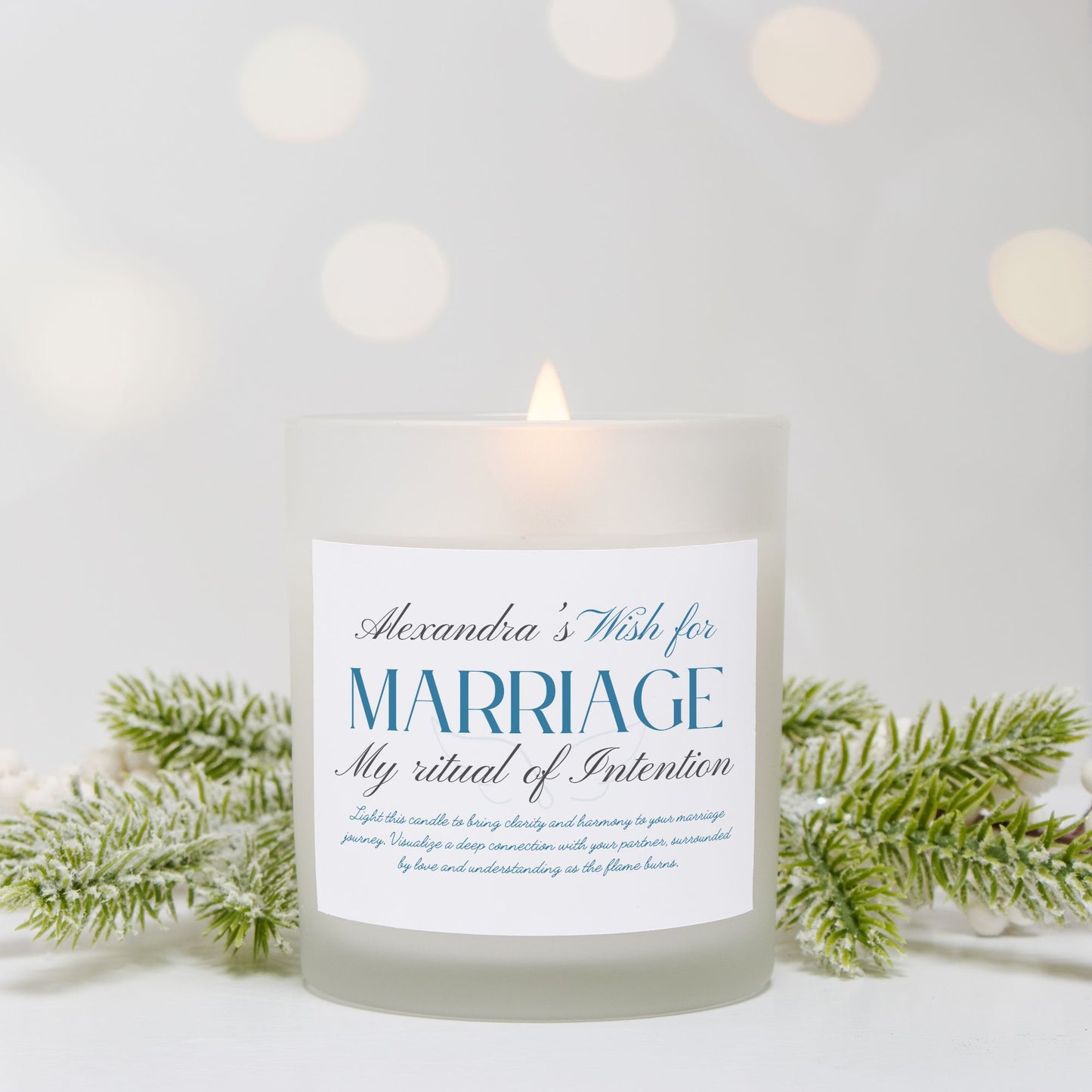 Wish For Marriage Candle, Personalized Gift, Ritual Candle for Commitment and Love