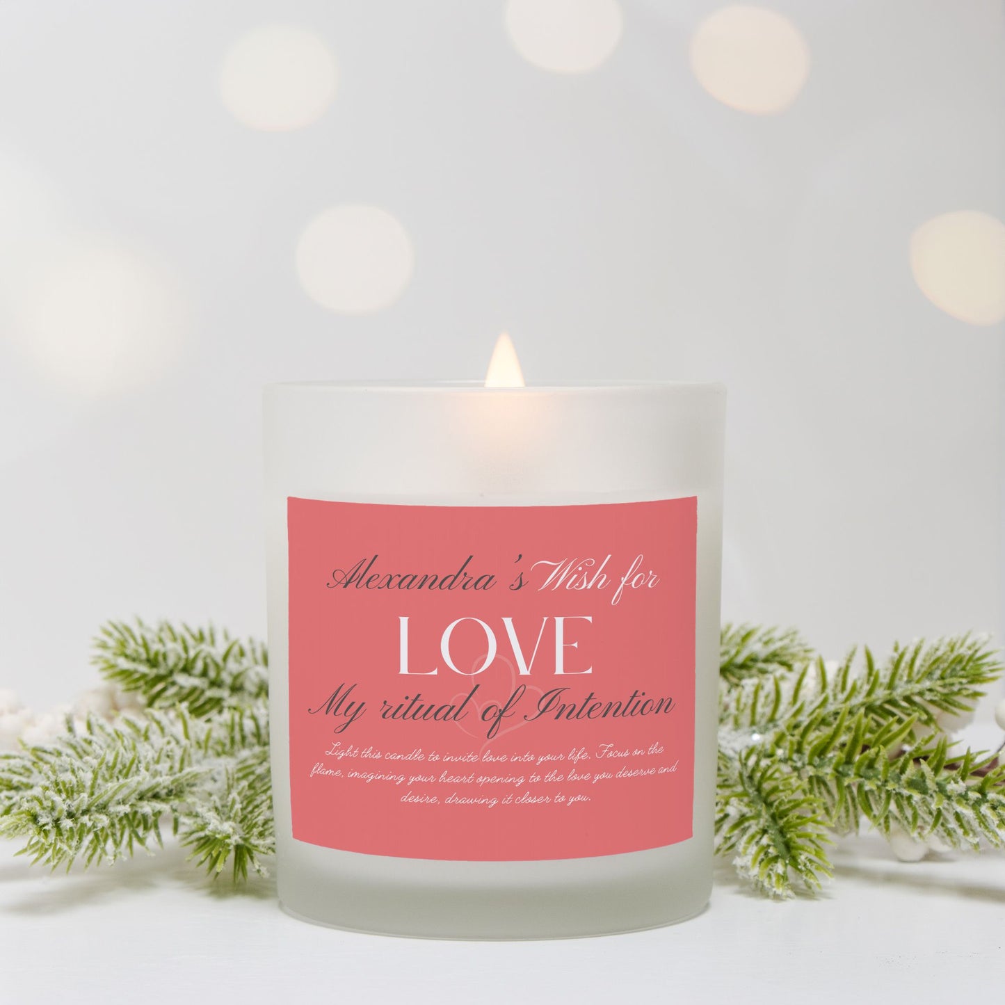 Wish For Love Candle, Personalized Gift, Ritual Candle to Attract Love and Passion