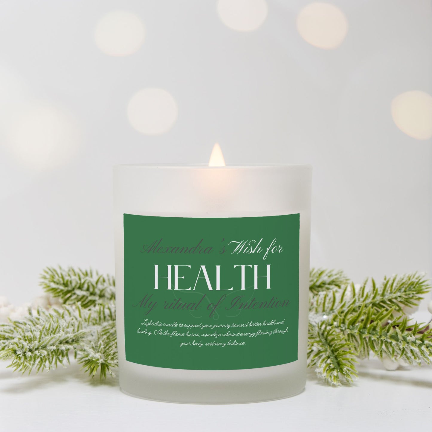 Wish For Health Candle, Personalized Gift, Ritual Candle for Healing and Well-Being