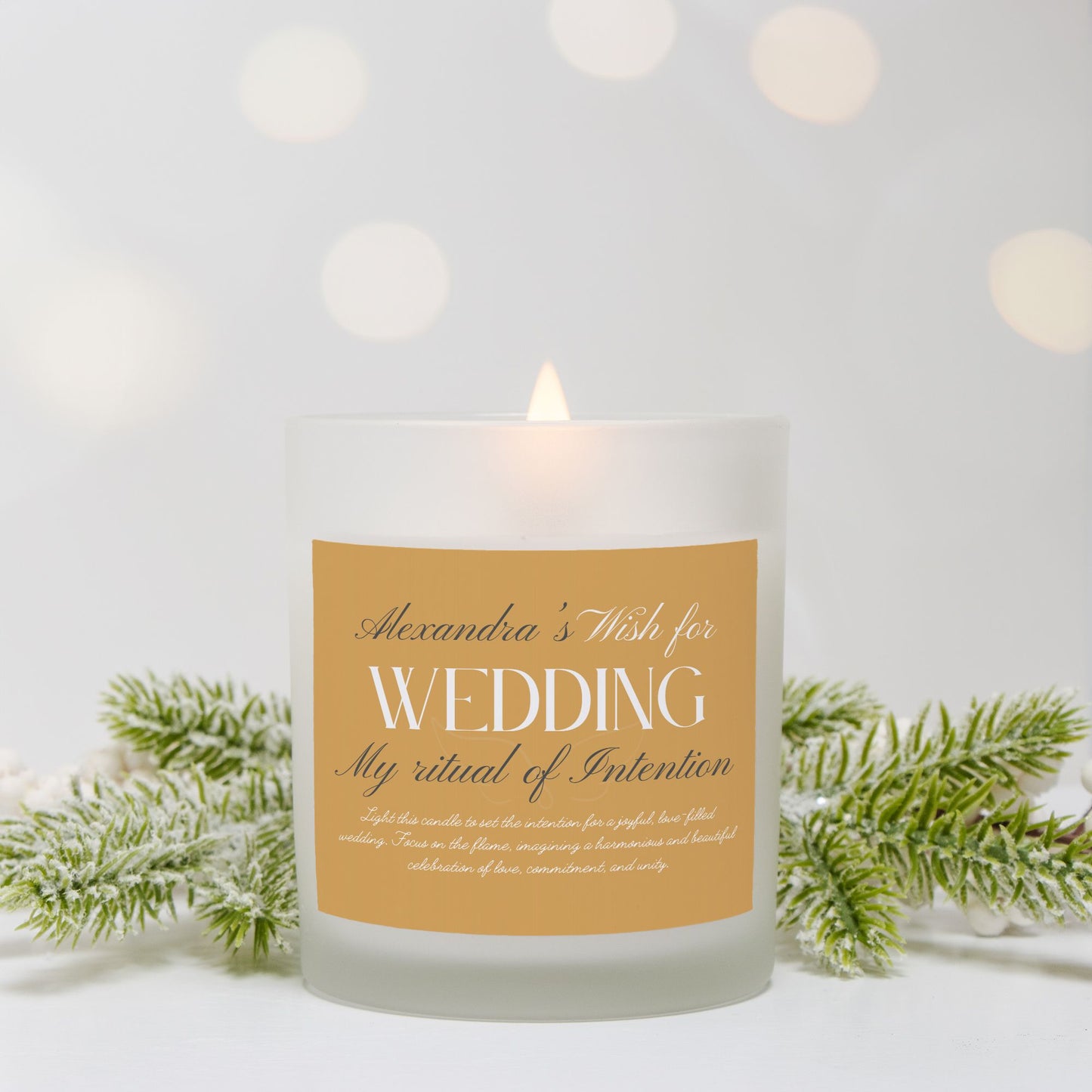 Wish For Wedding Candle, Personalized Gift, Ritual Candle for Love and Celebration