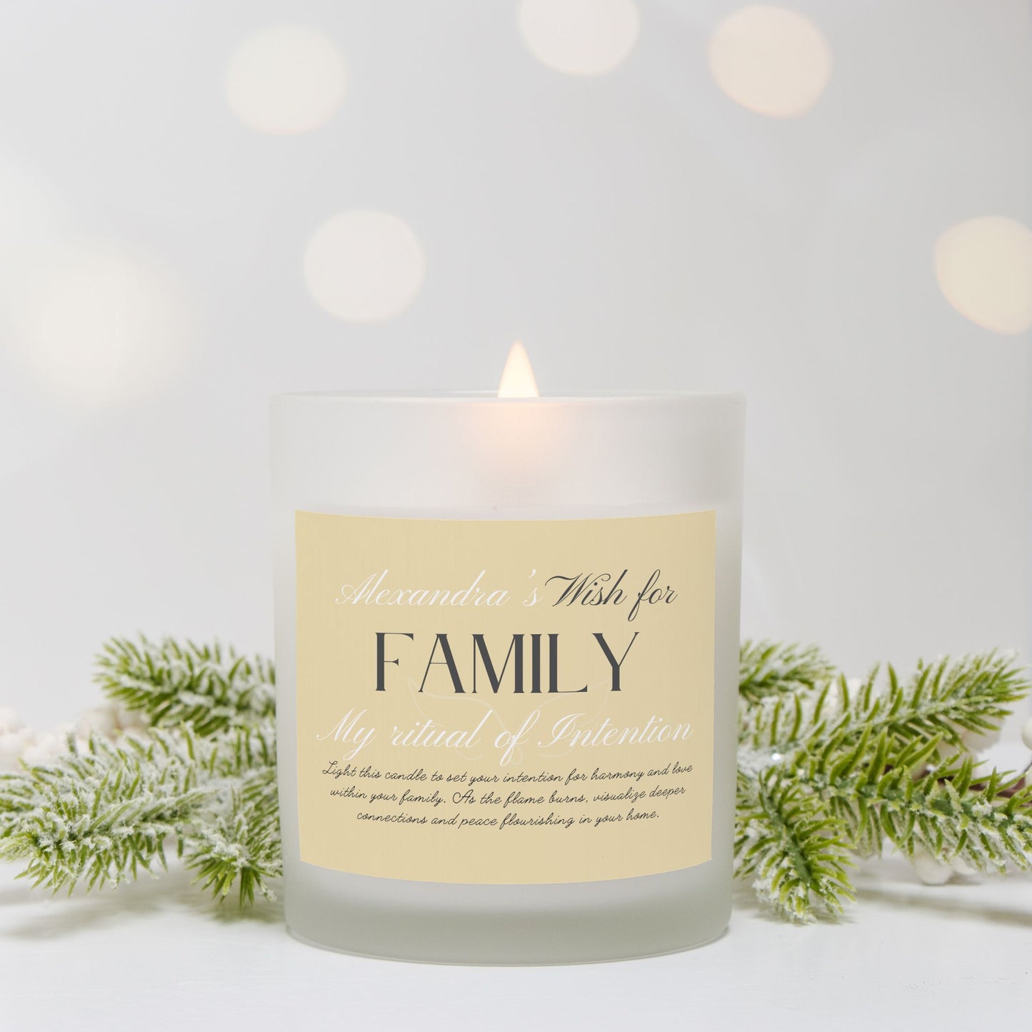 Wish For Family Candle, Personalized Gift, Ritual Candle for Harmony and Connection