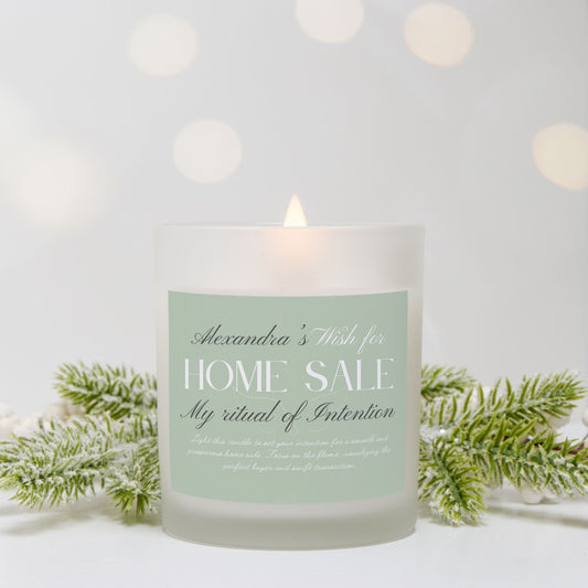 Wish For a Successful Home Sale Candle, Personalized Gift, Ritual for House Selling