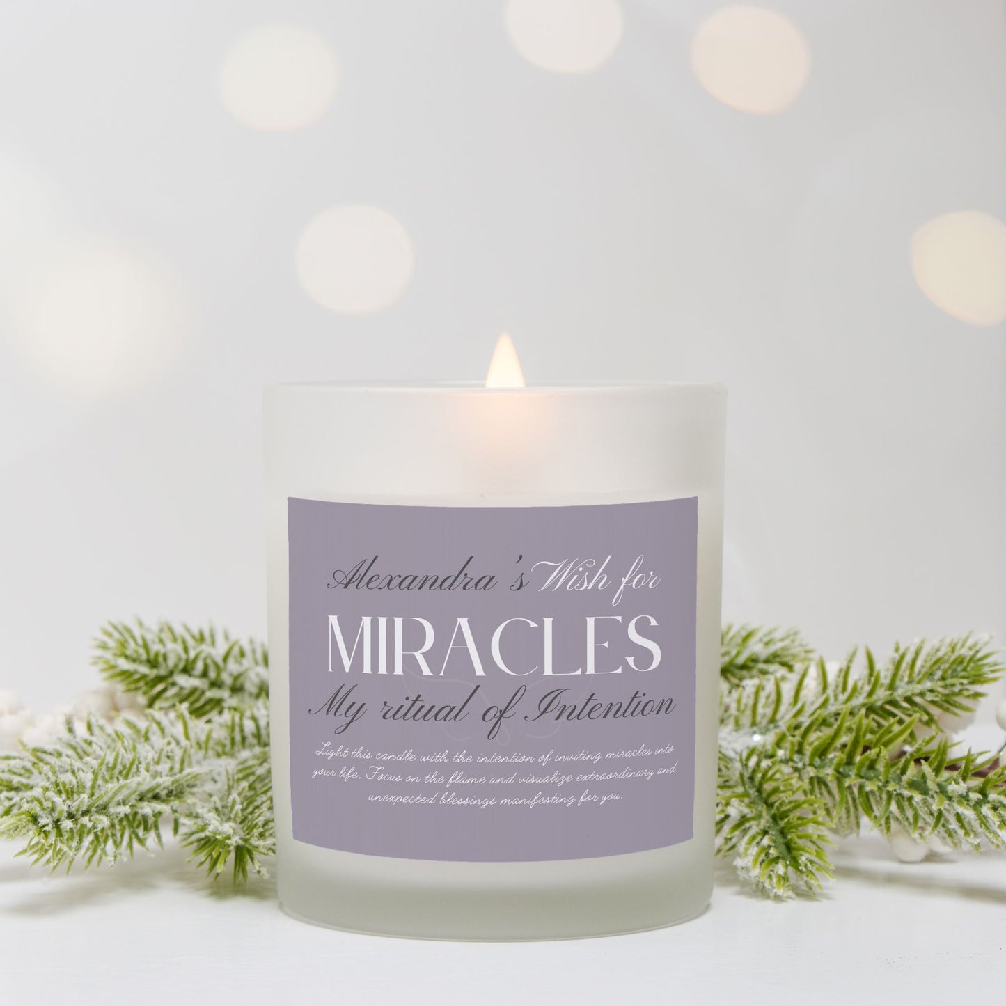 Wish For Miracles Candle, Personalized Gift, Ritual Candle for Extraordinary Manifestation