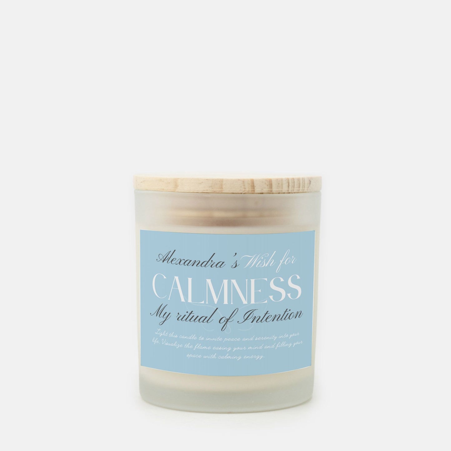 Wish For Calmness Candle, Personalized Gift, Ritual Candle for Peace and Tranquility