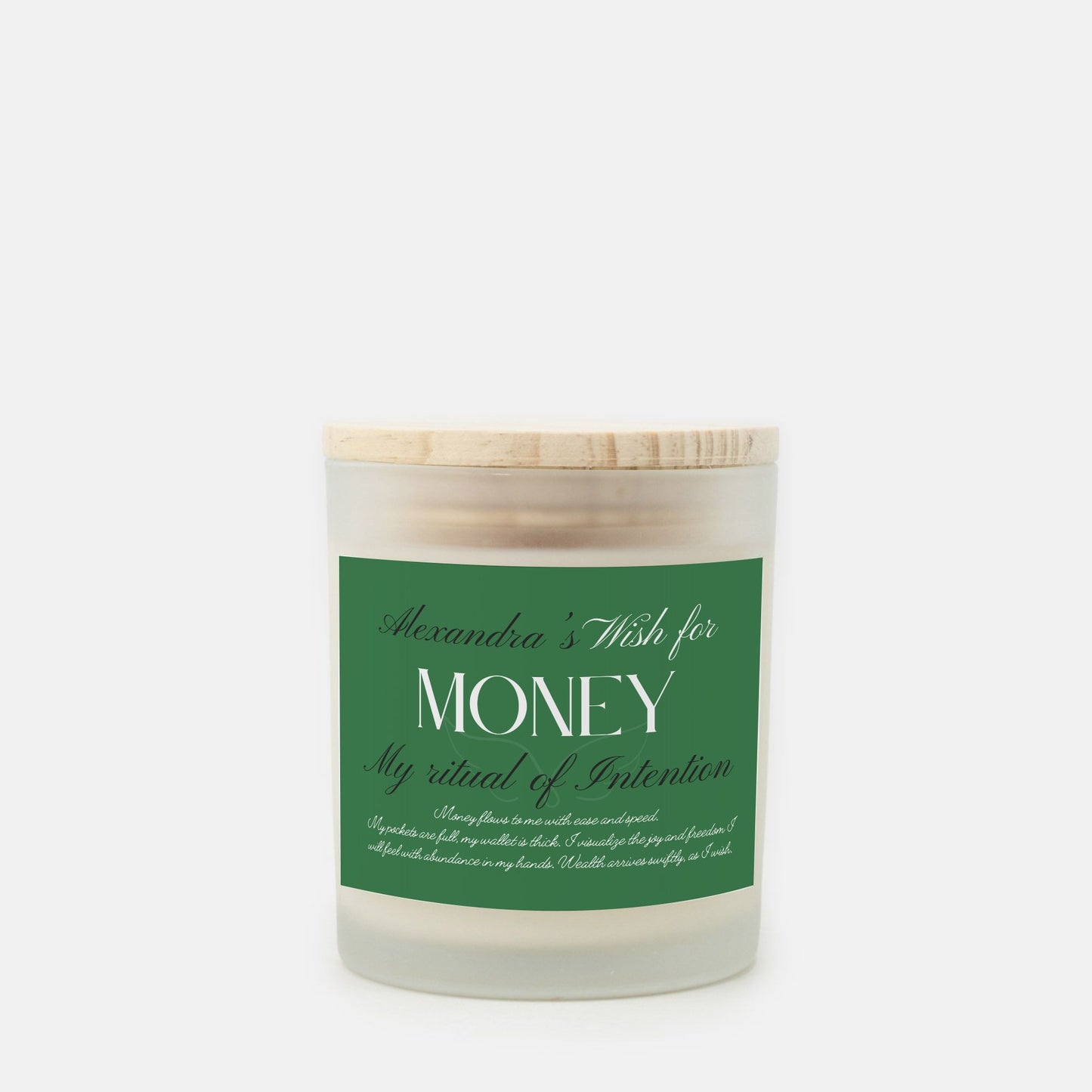 Wish For Money Candle, Personalized Gift, Ritual Candle for Wealth and Prosperity