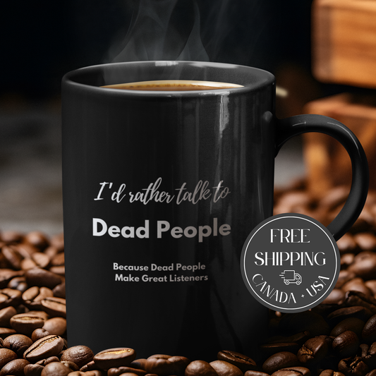 Color changing Mug, Funny Magic Talk to Dead People, Humourous Heat sensitive Ghost Coffee Cup