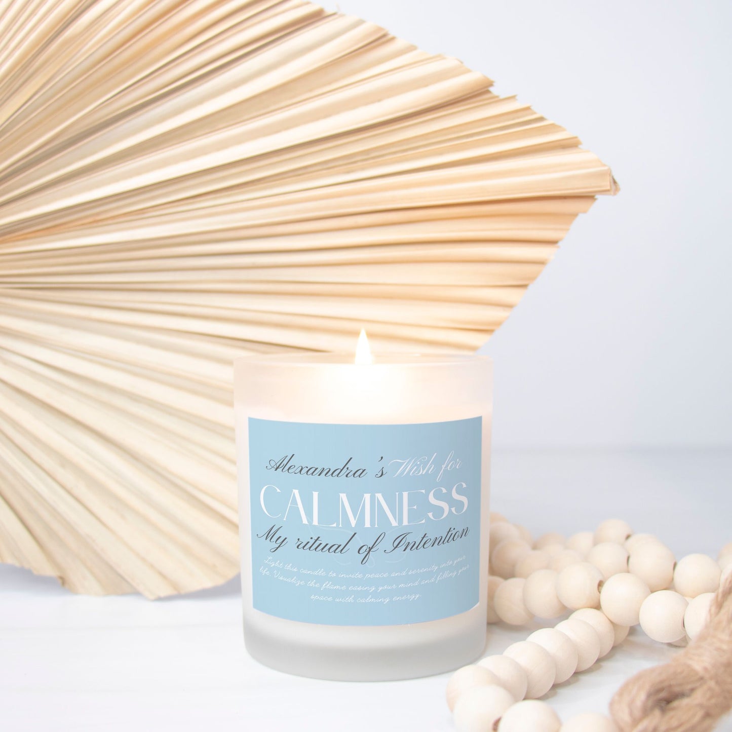 Wish For Calmness Candle, Personalized Gift, Ritual Candle for Peace and Tranquility