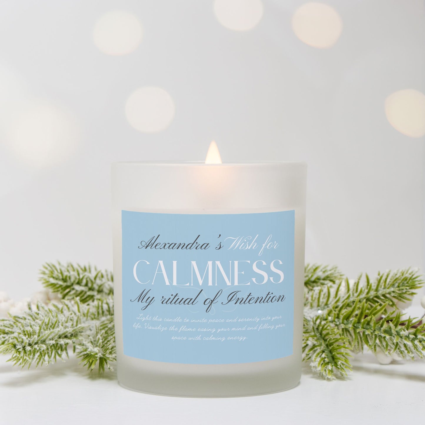 Wish For Calmness Candle, Personalized Gift, Ritual Candle for Peace and Tranquility