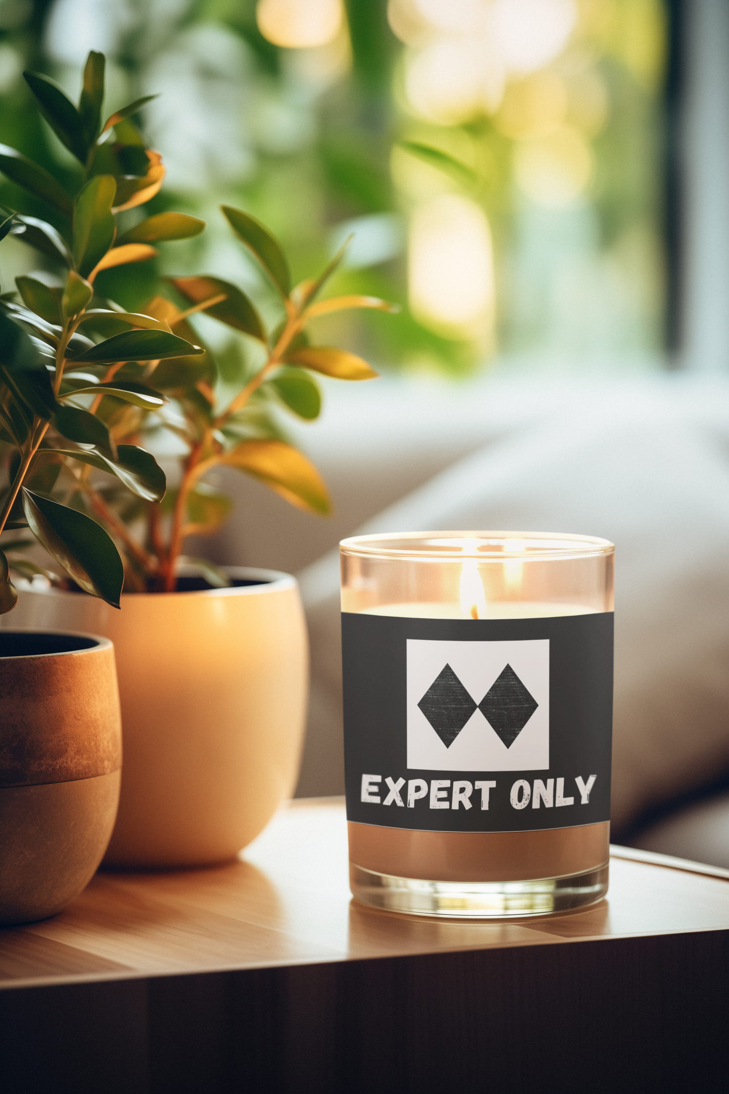 Expert Only Soy Wax Candle – Sleek Glass Jar