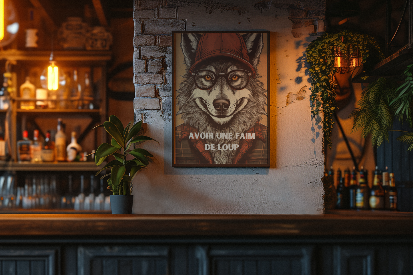 Affiche "Avoir une faim de Loup" – Qualité Musée (Sans Cadre)