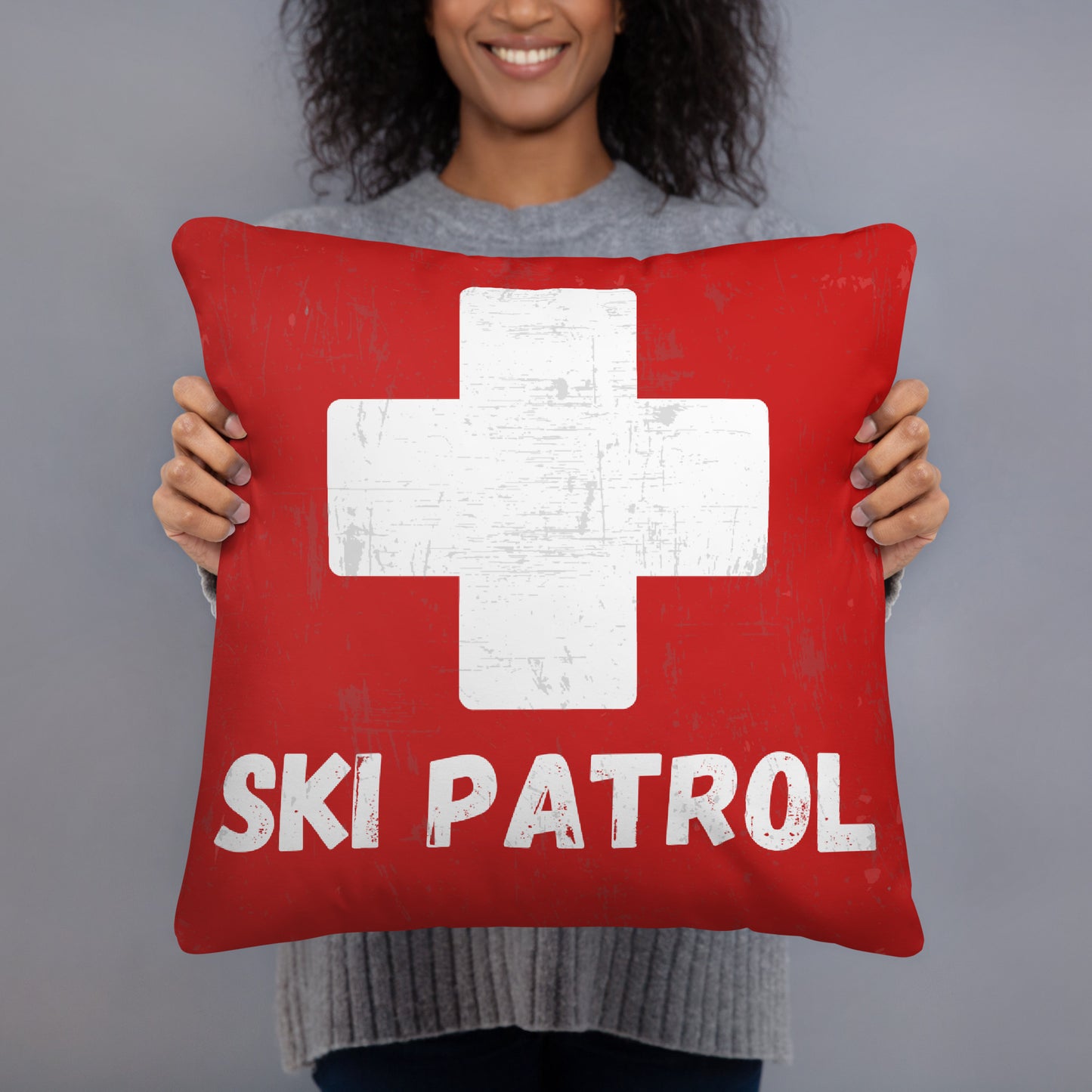 Ski Patrol Pillow – Soft and Stylish Accent for Any Room