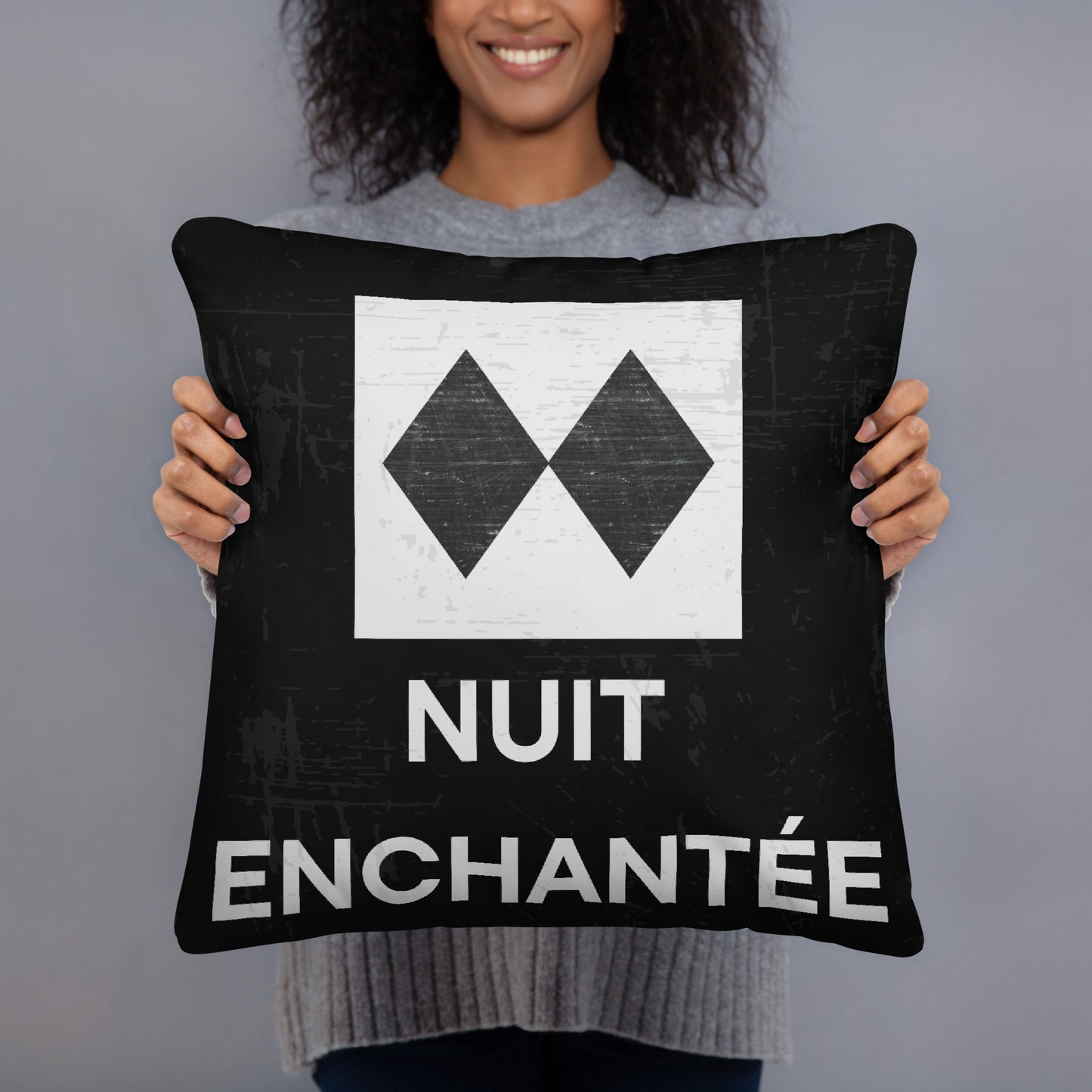 Coussin "Nuit enchantée" – Signalisation Piste d'Expert, Élégant et Confortable