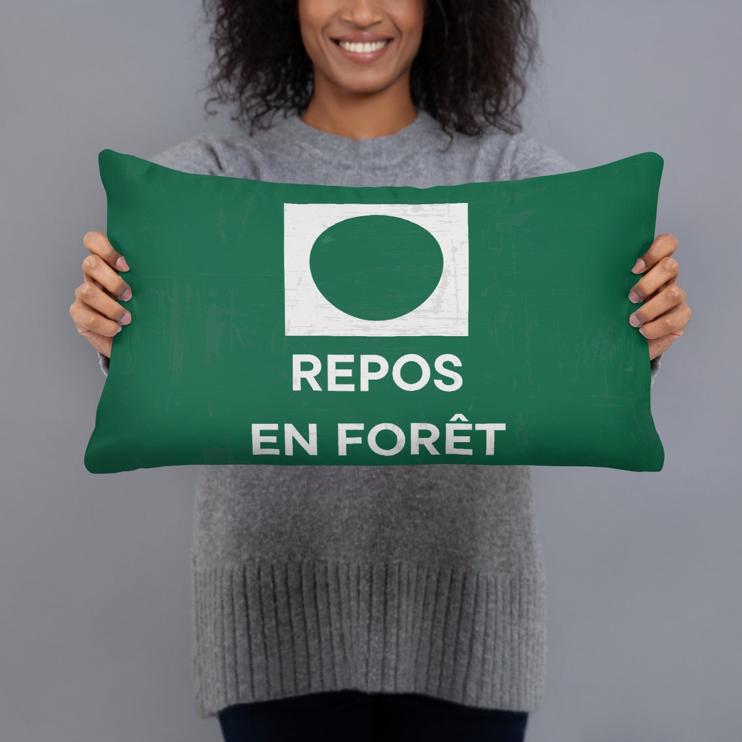 Coussin "Repos en forêt" – Signalisation Piste Débutante, Vert, Confortable et Relaxant