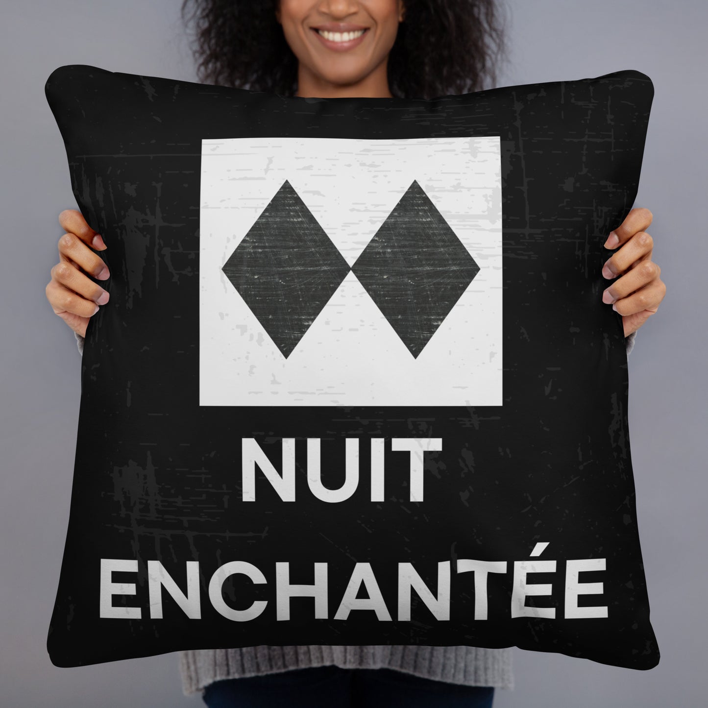 Coussin "Nuit enchantée" – Signalisation Piste d'Expert, Élégant et Confortable