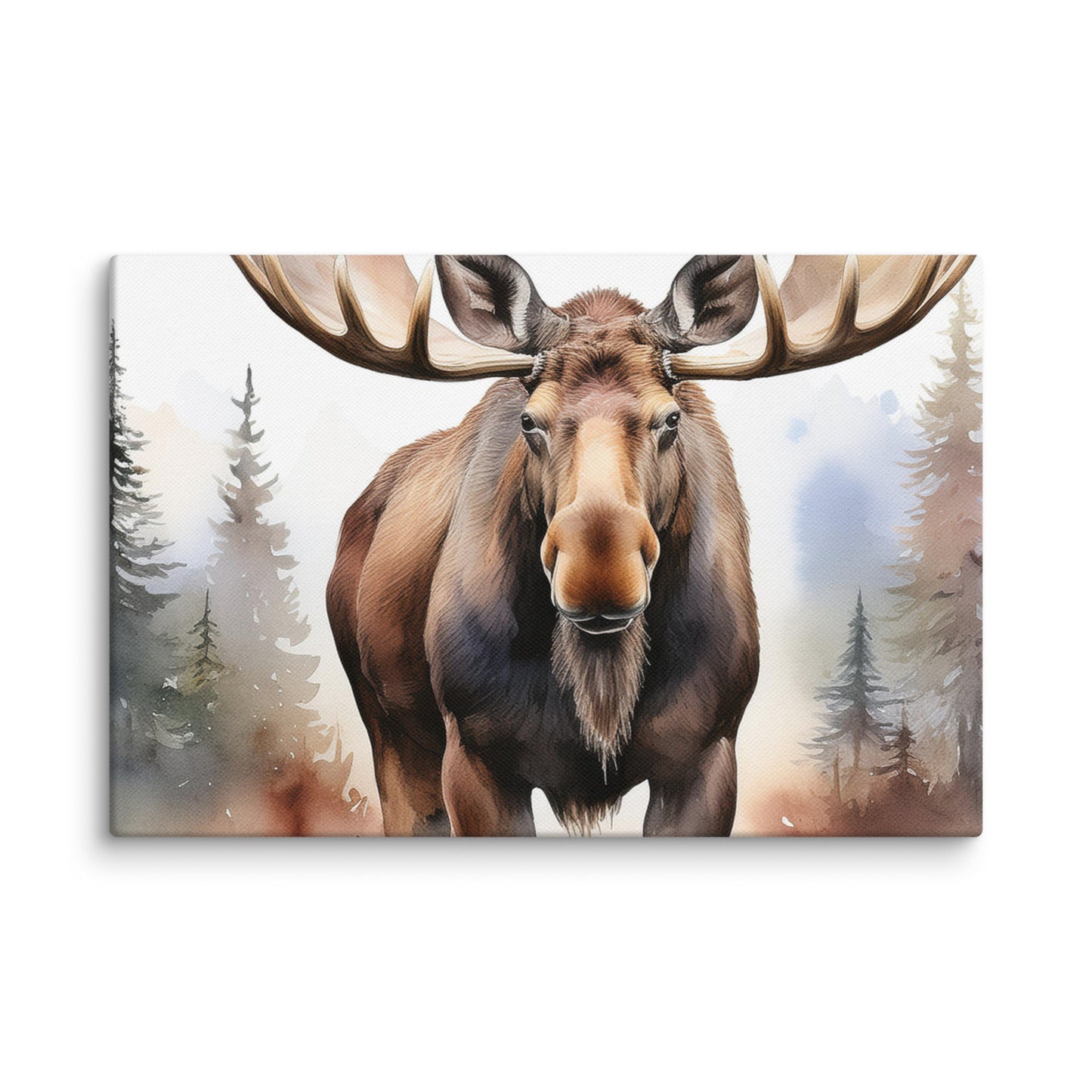 Watercolor Deer in Forest - Cabin Wall Art, Multiple Sizes