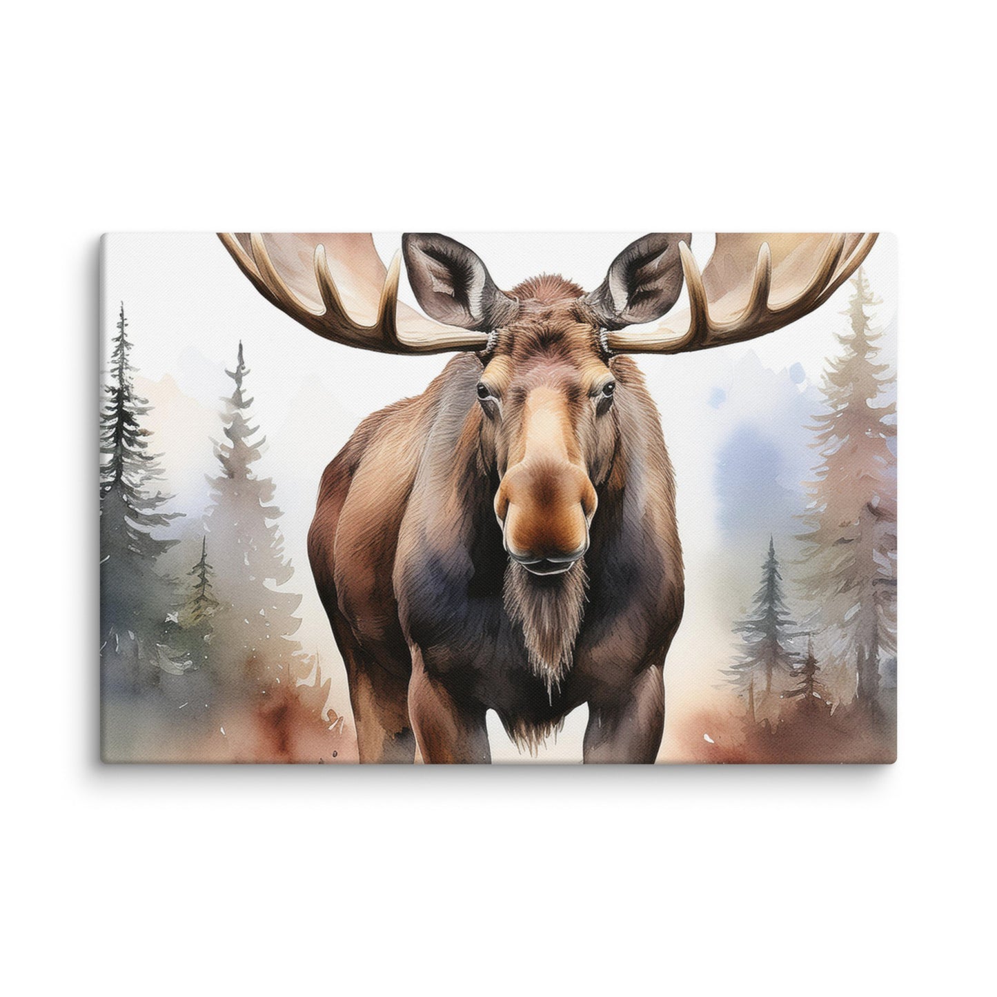 Watercolor Deer in Forest - Cabin Wall Art, Multiple Sizes