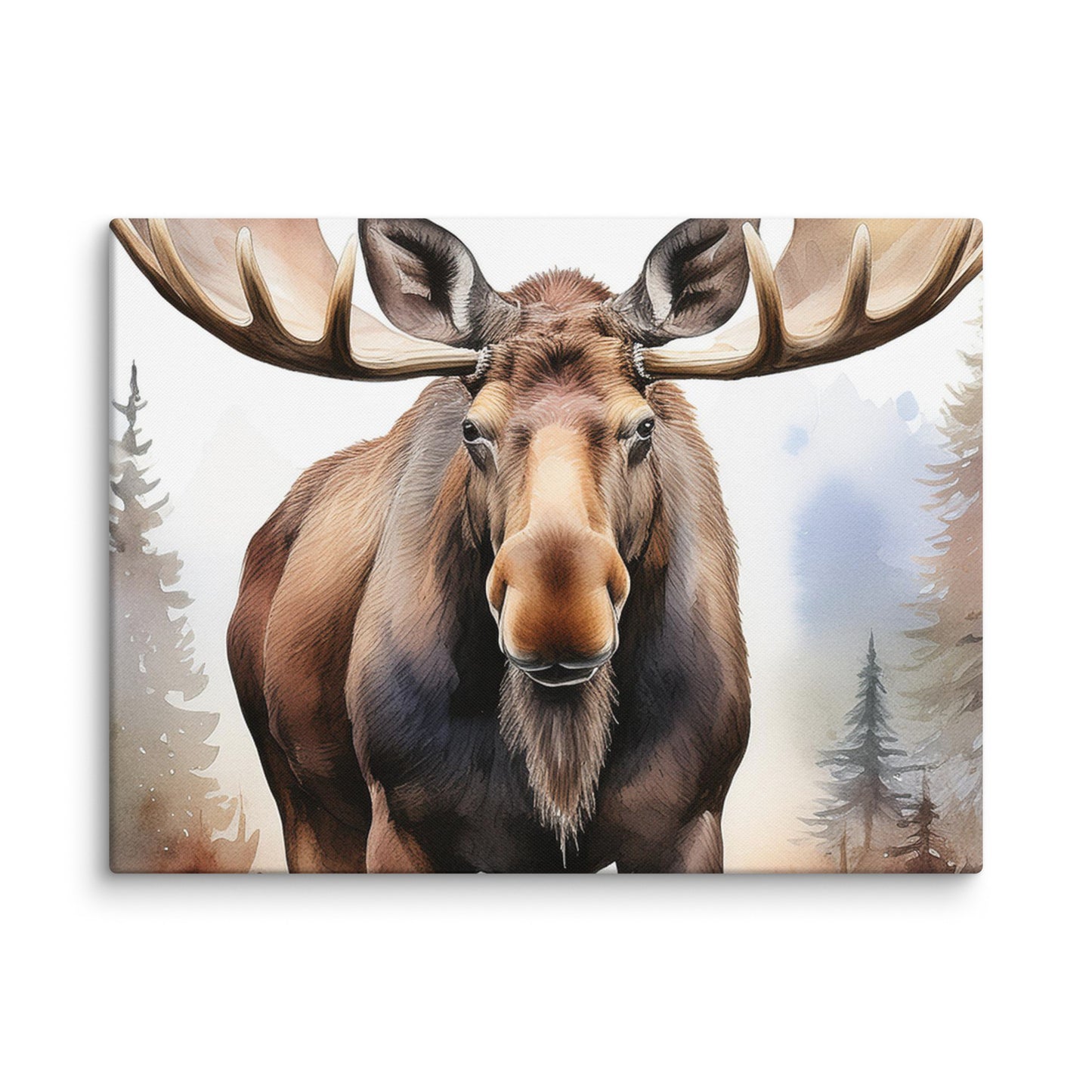 Watercolor Deer in Forest - Cabin Wall Art, Multiple Sizes