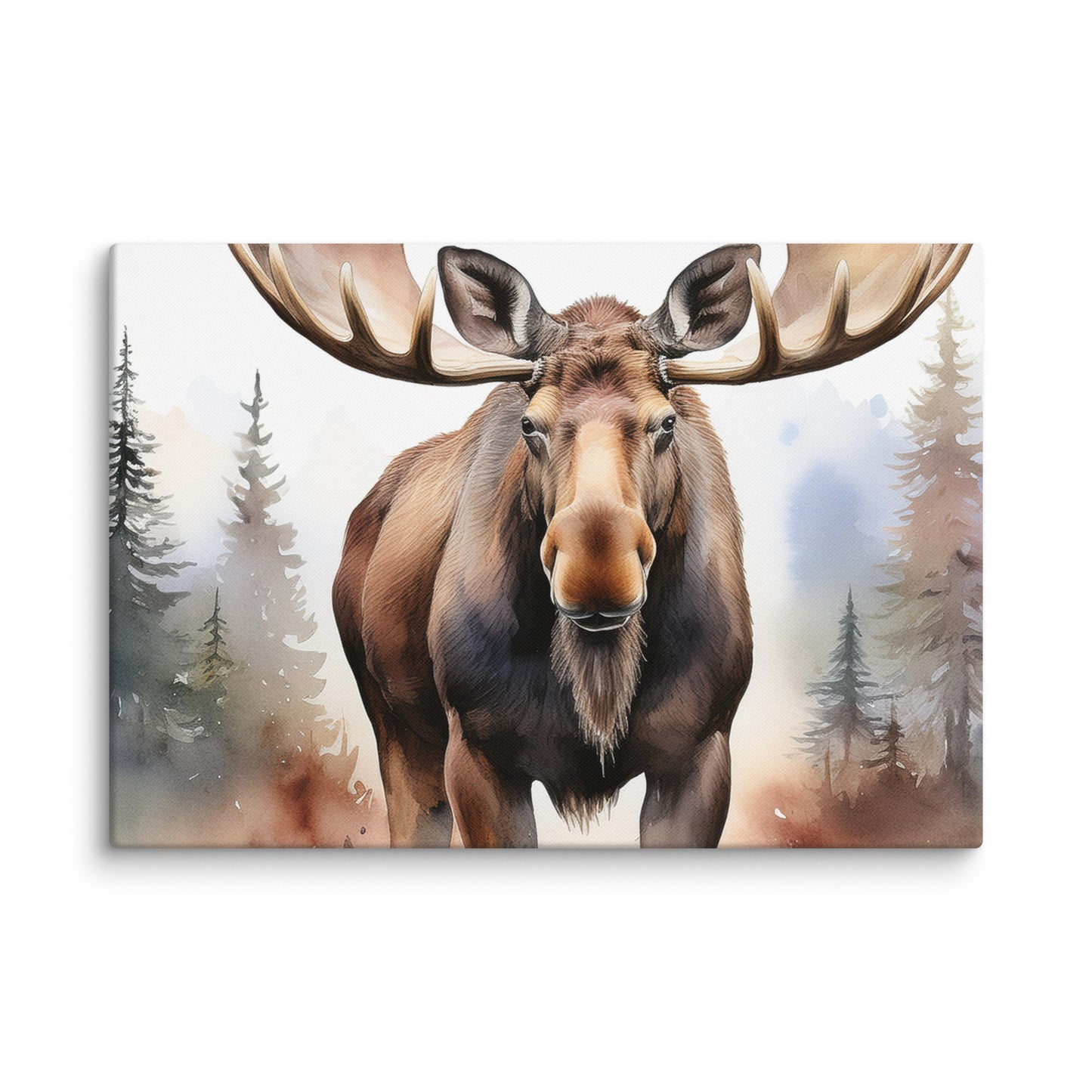 Watercolor Deer in Forest - Cabin Wall Art, Multiple Sizes