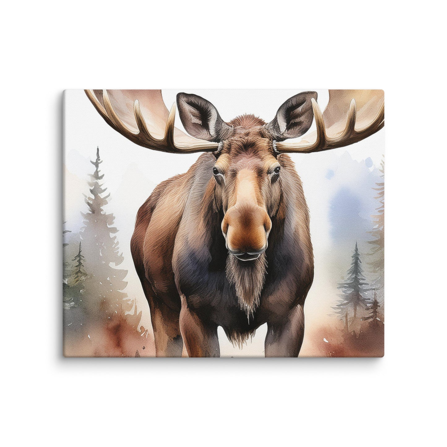 Watercolor Deer in Forest - Cabin Wall Art, Multiple Sizes