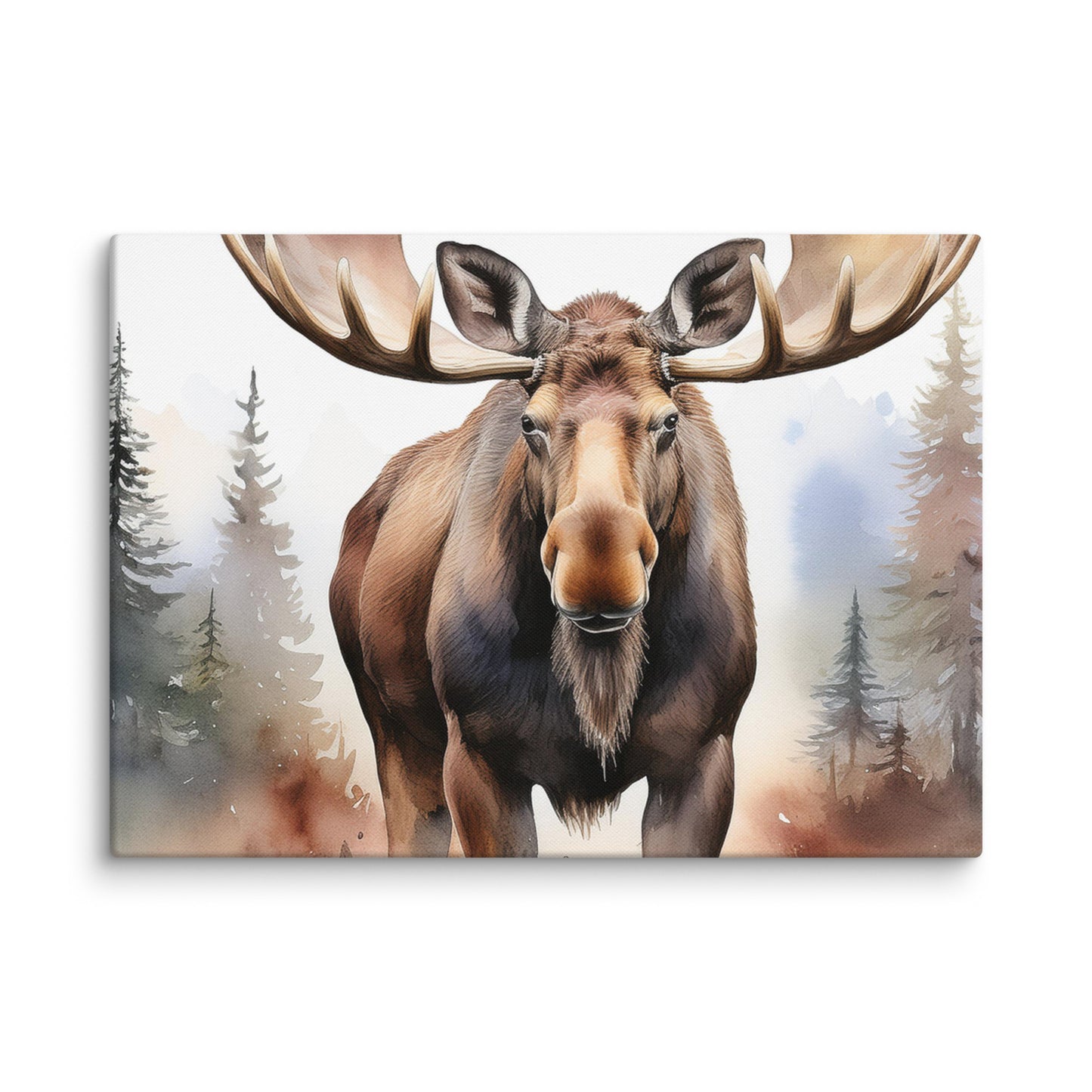 Watercolor Deer in Forest - Cabin Wall Art, Multiple Sizes