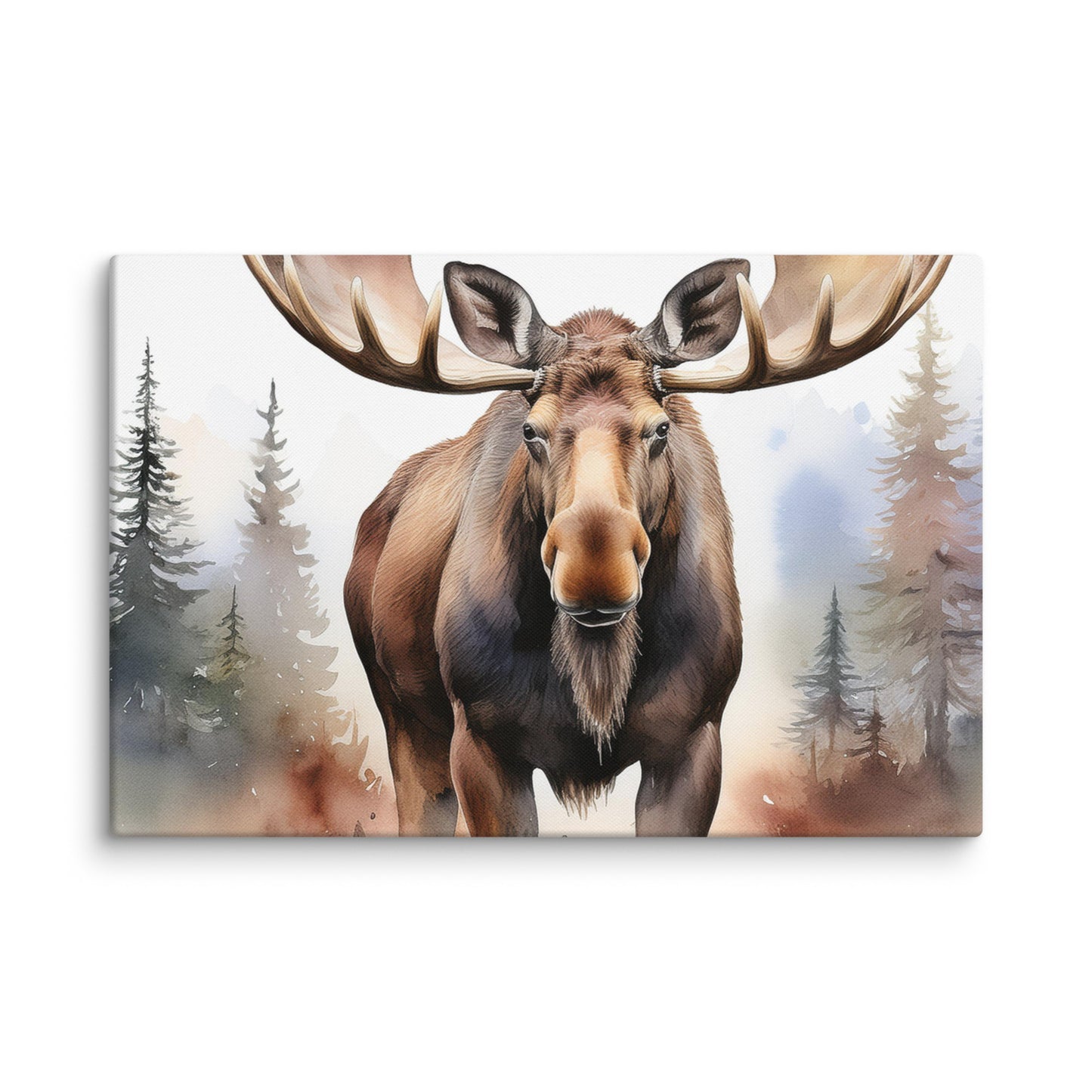 Watercolor Deer in Forest - Cabin Wall Art, Multiple Sizes