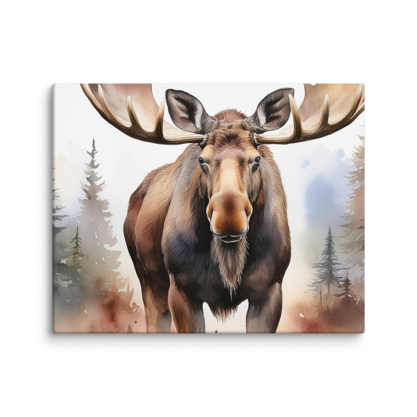 Watercolor Deer in Forest - Cabin Wall Art, Multiple Sizes