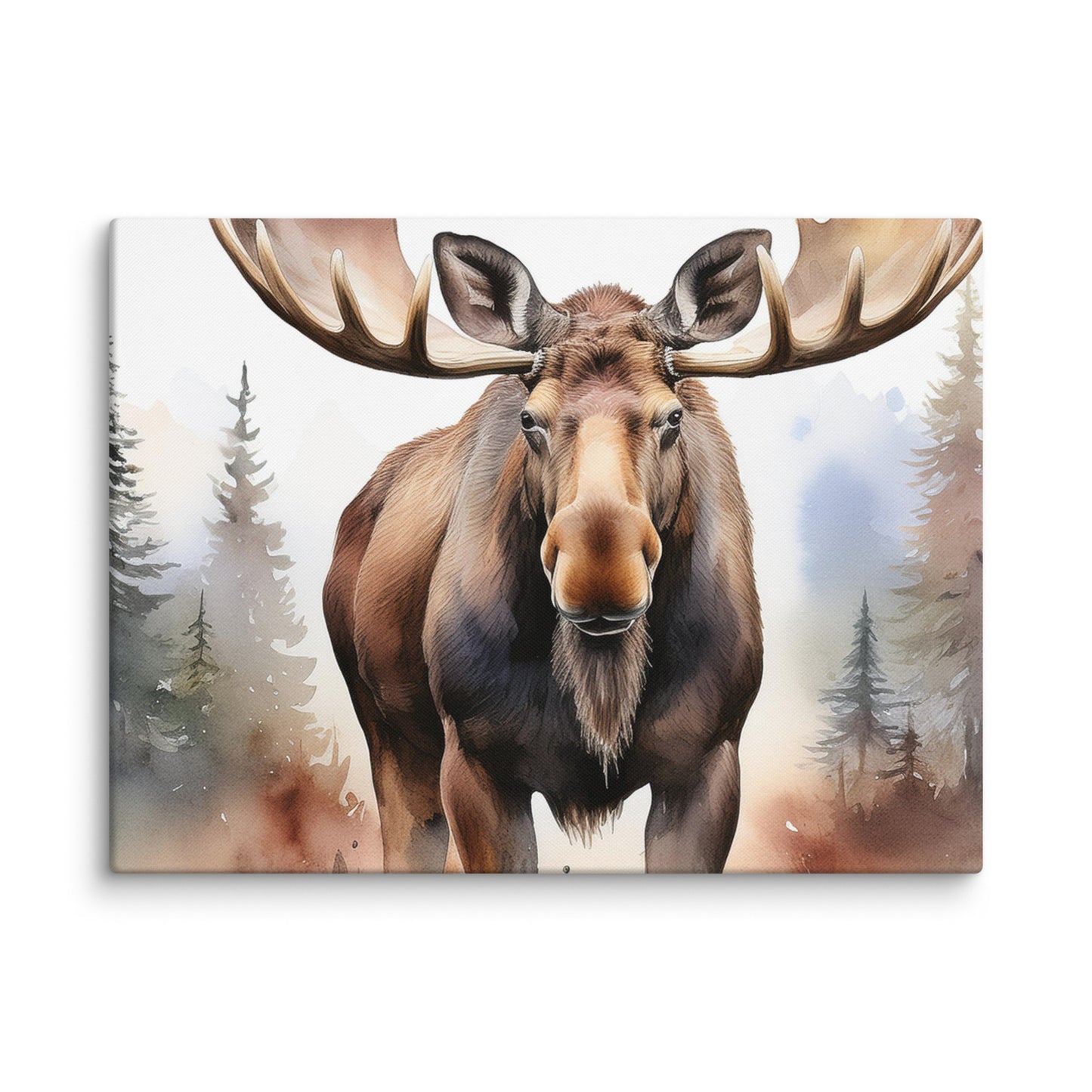 Watercolor Deer in Forest - Cabin Wall Art, Multiple Sizes