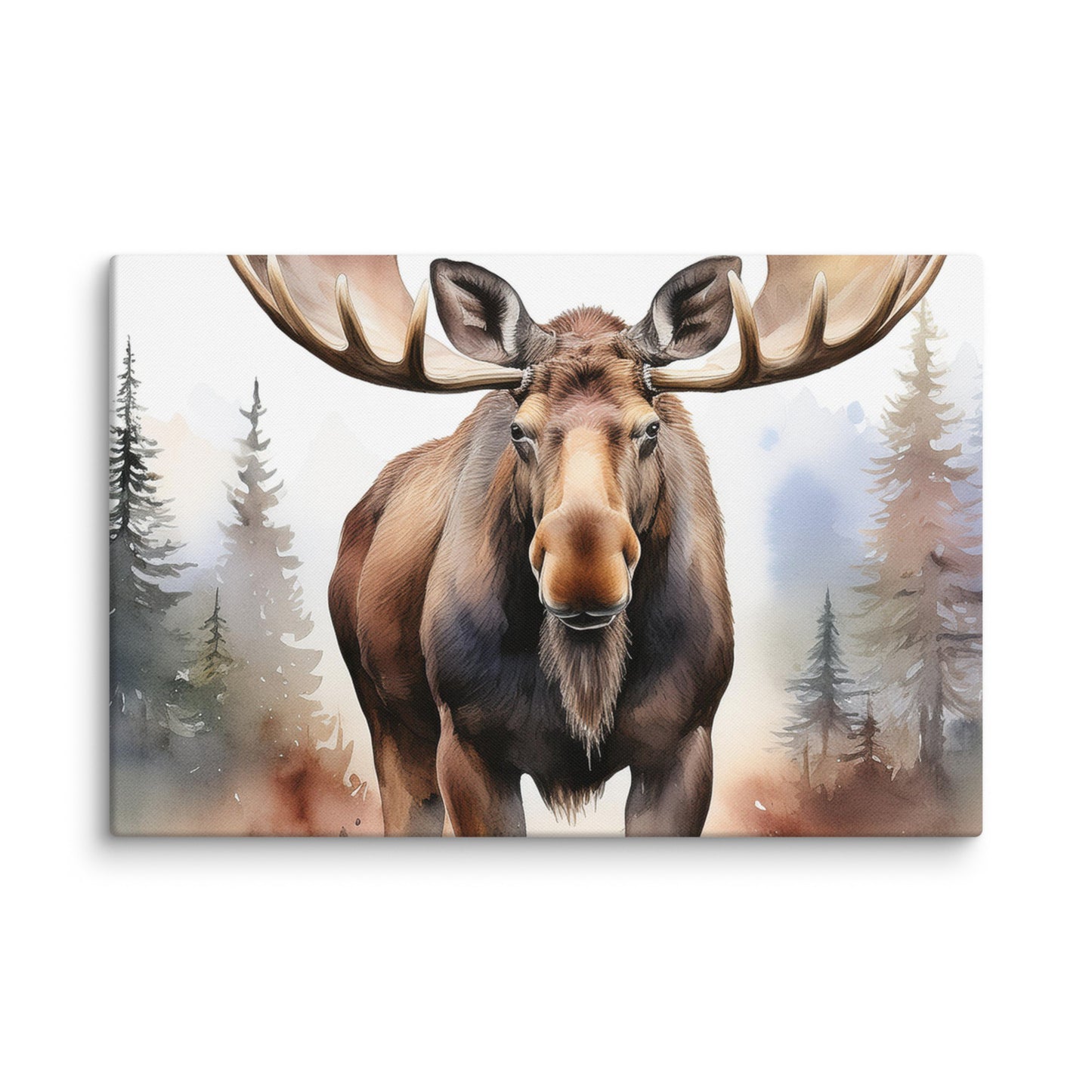 Watercolor Deer in Forest - Cabin Wall Art, Multiple Sizes