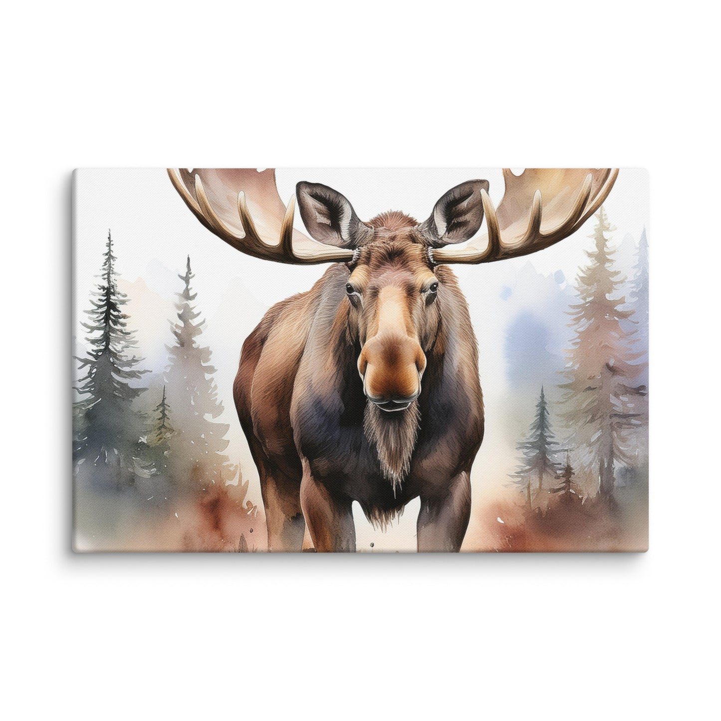 Watercolor Deer in Forest - Cabin Wall Art, Multiple Sizes