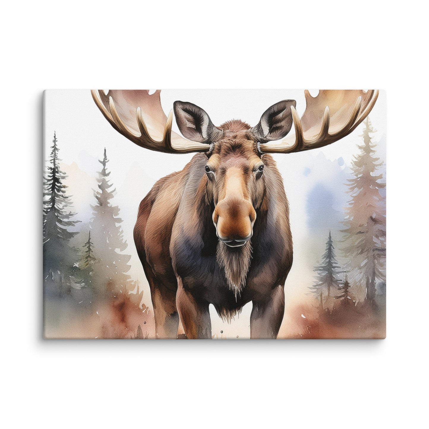 Watercolor Deer in Forest - Cabin Wall Art, Multiple Sizes