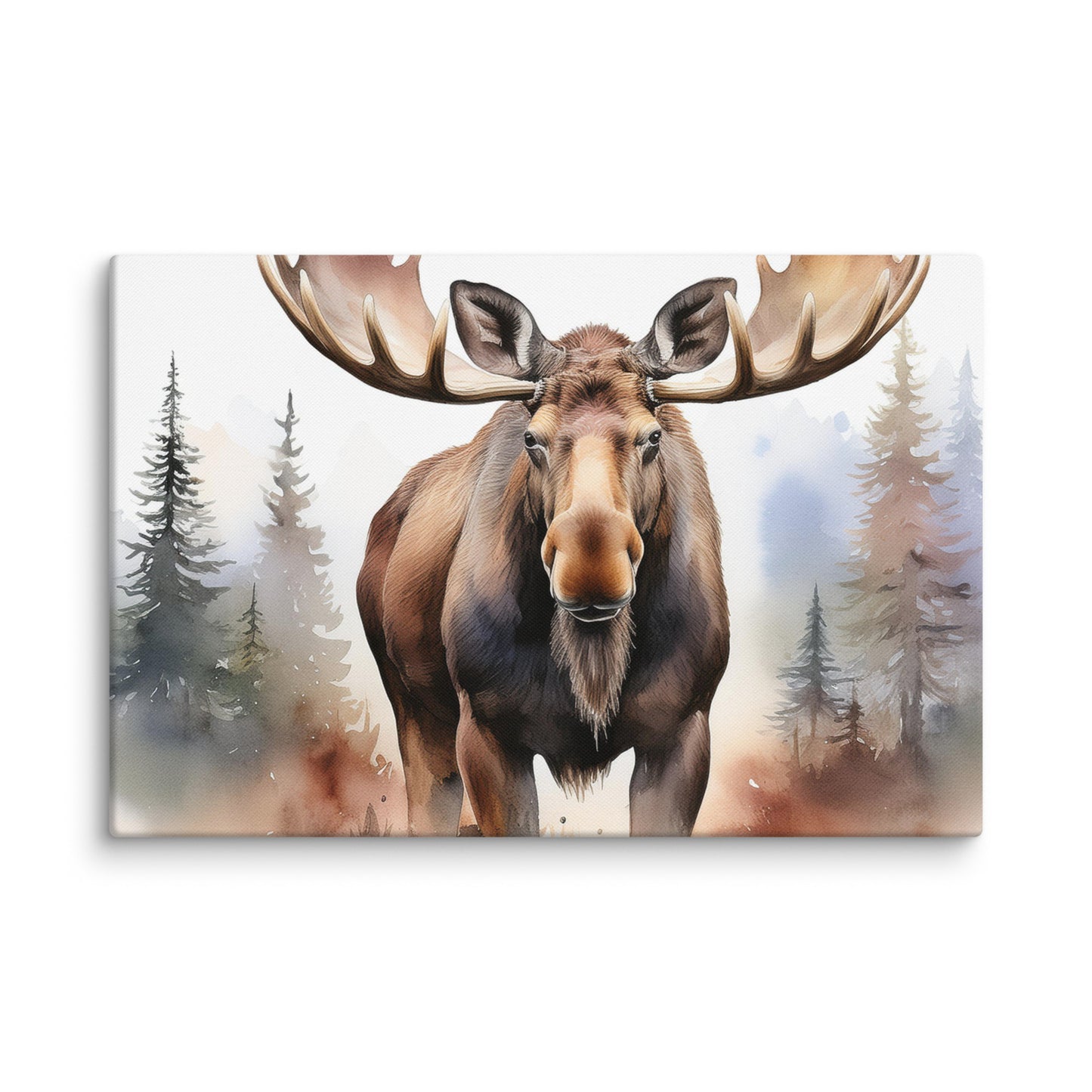 Watercolor Deer in Forest - Cabin Wall Art, Multiple Sizes