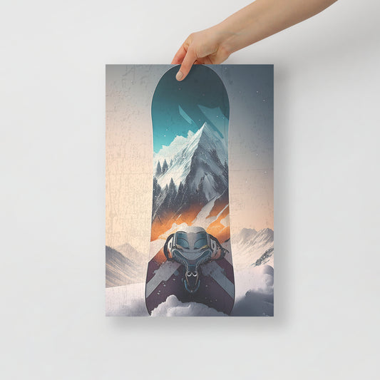 Snowboard-Themed Museum-Quality Poster(No Frame)