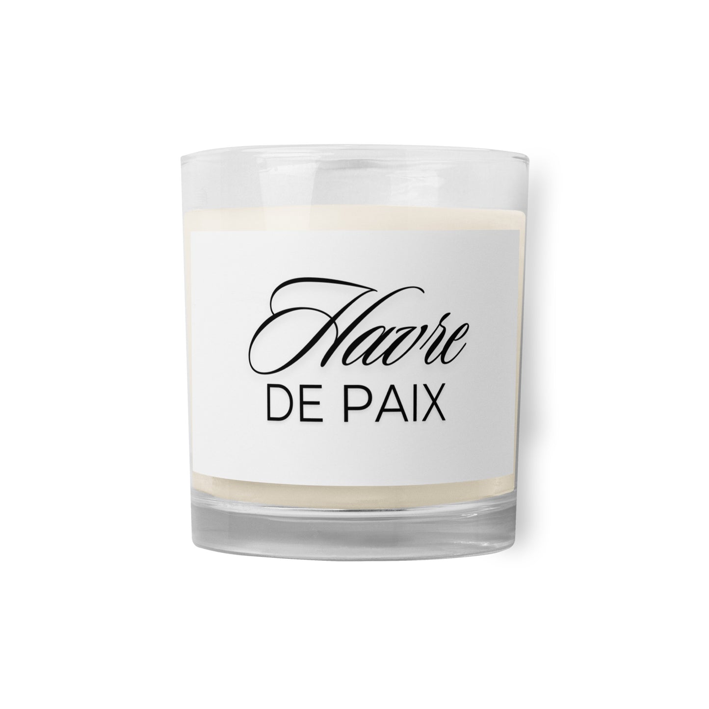 Havre de paix Bougie de cire de soja en pot de verre