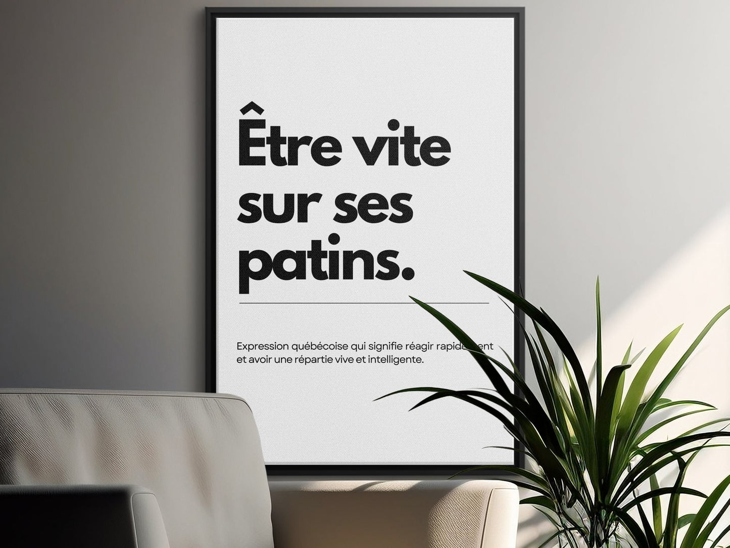 Affiche Murale Être vite sur ses patins, Expression Québécoise, Art Moderne