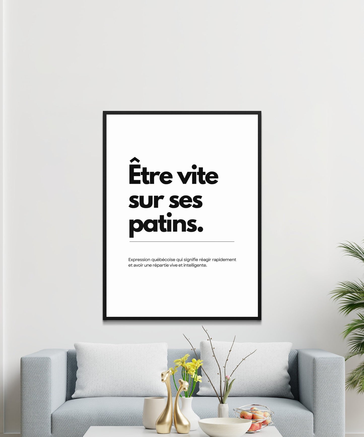 Affiche Murale Être vite sur ses patins, Expression Québécoise, Art Moderne