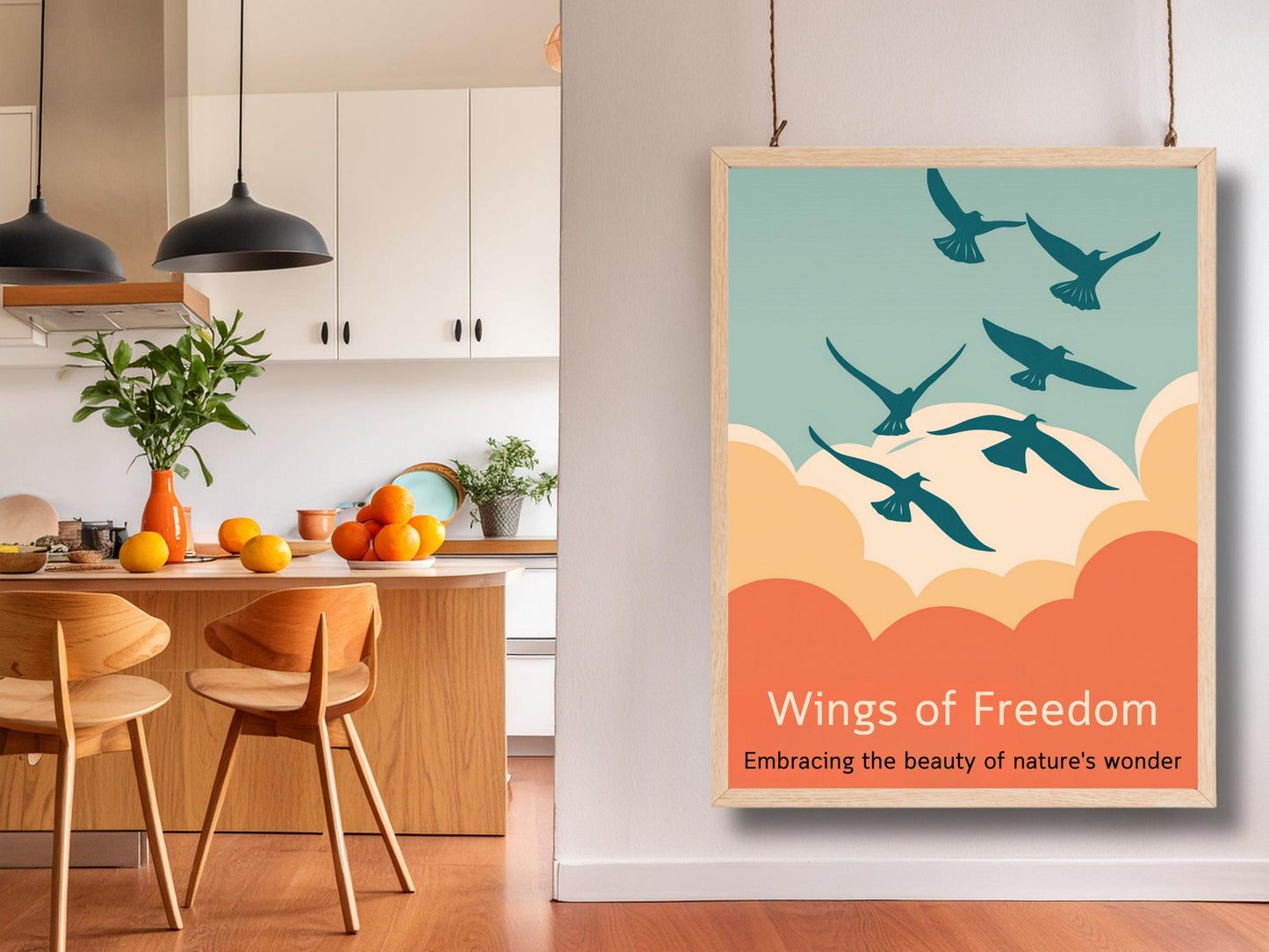 Wings of Freedom Wall Art, Impression d’oiseau inspirée de la nature, Décoration intérieure moderne, Décoration murale inspirante, Téléchargement instantané numérique, Affiche Boho