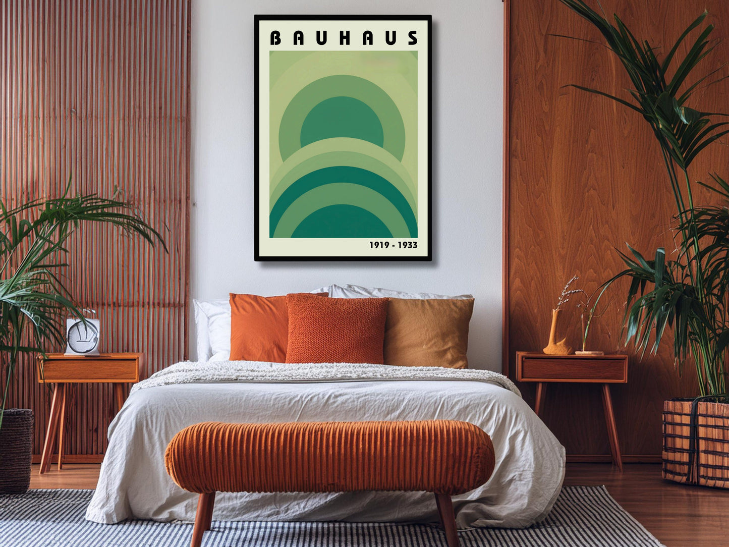 Bauhaus Archival Wall Art, Impression abstraite moderne, Conception géométrique verte, Art du 20e siècle, Affiche d’art à téléchargement instantané, Décor du milieu du siècle