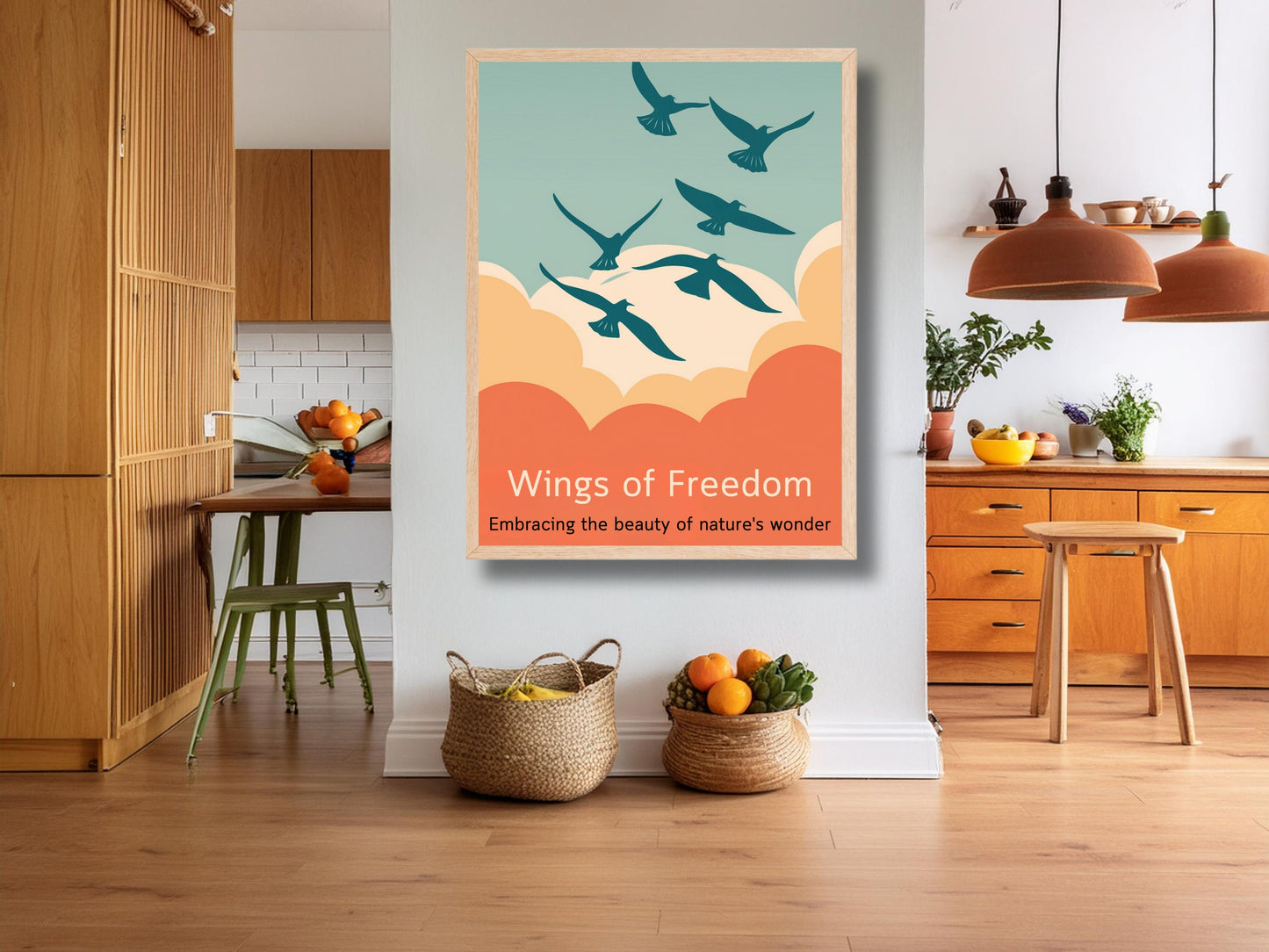 Wings of Freedom Wall Art, Impression d’oiseau inspirée de la nature, Décoration intérieure moderne, Décoration murale inspirante, Téléchargement instantané numérique, Affiche Boho