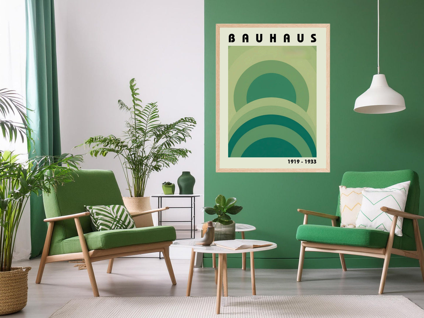 Bauhaus Archival Wall Art, Impression abstraite moderne, Conception géométrique verte, Art du 20e siècle, Affiche d’art à téléchargement instantané, Décor du milieu du siècle