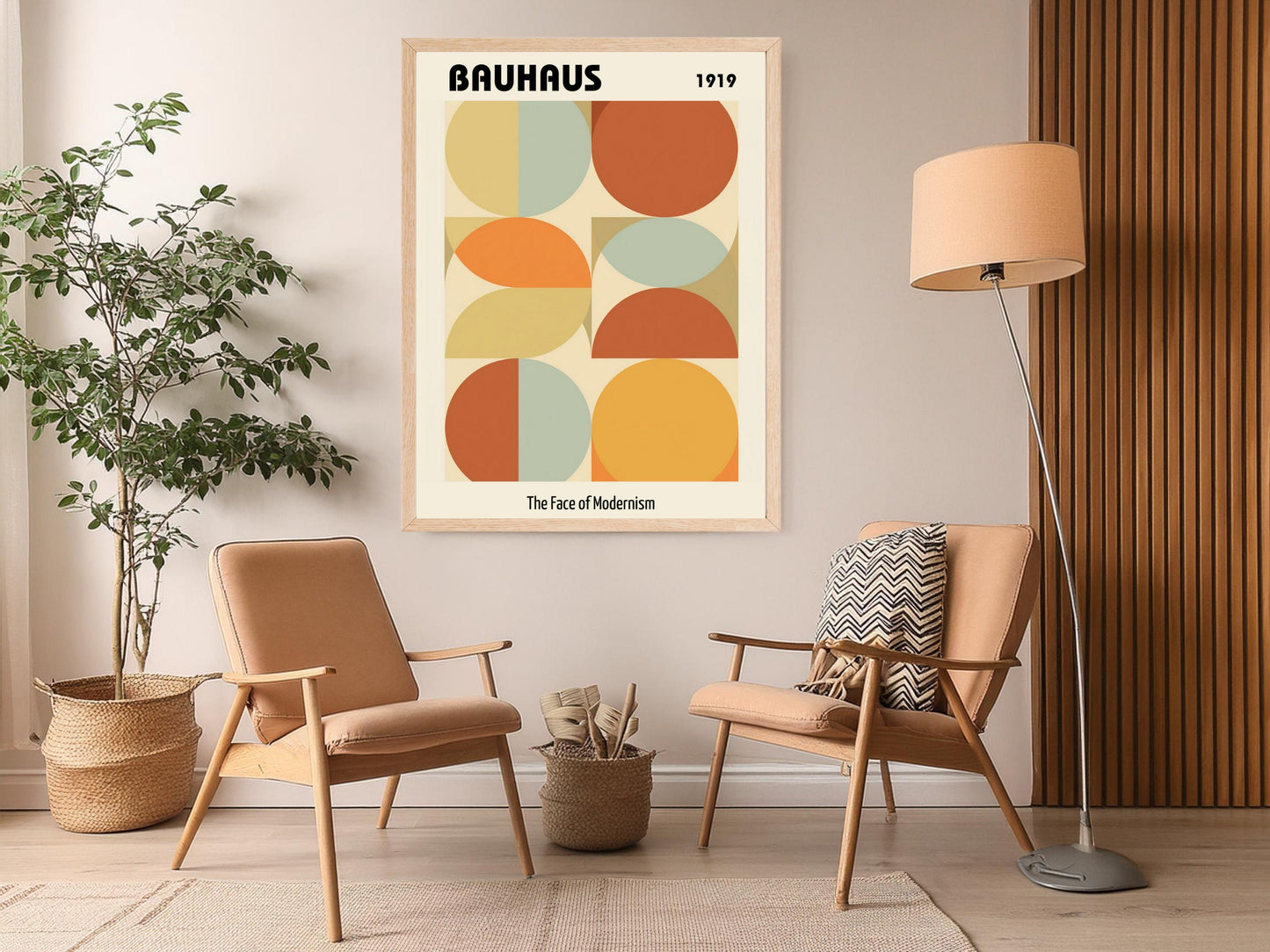 Bauhaus Modern Art Print, Art mural abstrait géométrique, Décor moderne du milieu du siècle, Affiche minimaliste, Téléchargement numérique instantané, Art imprimable