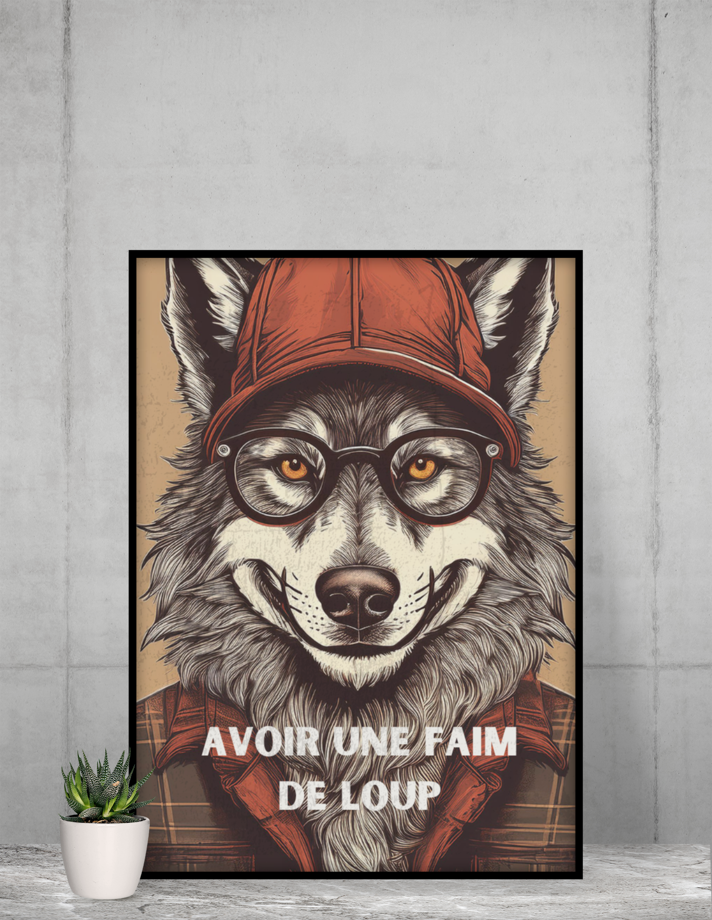 Affiche "Avoir une faim de Loup" – Qualité Musée (Sans Cadre)