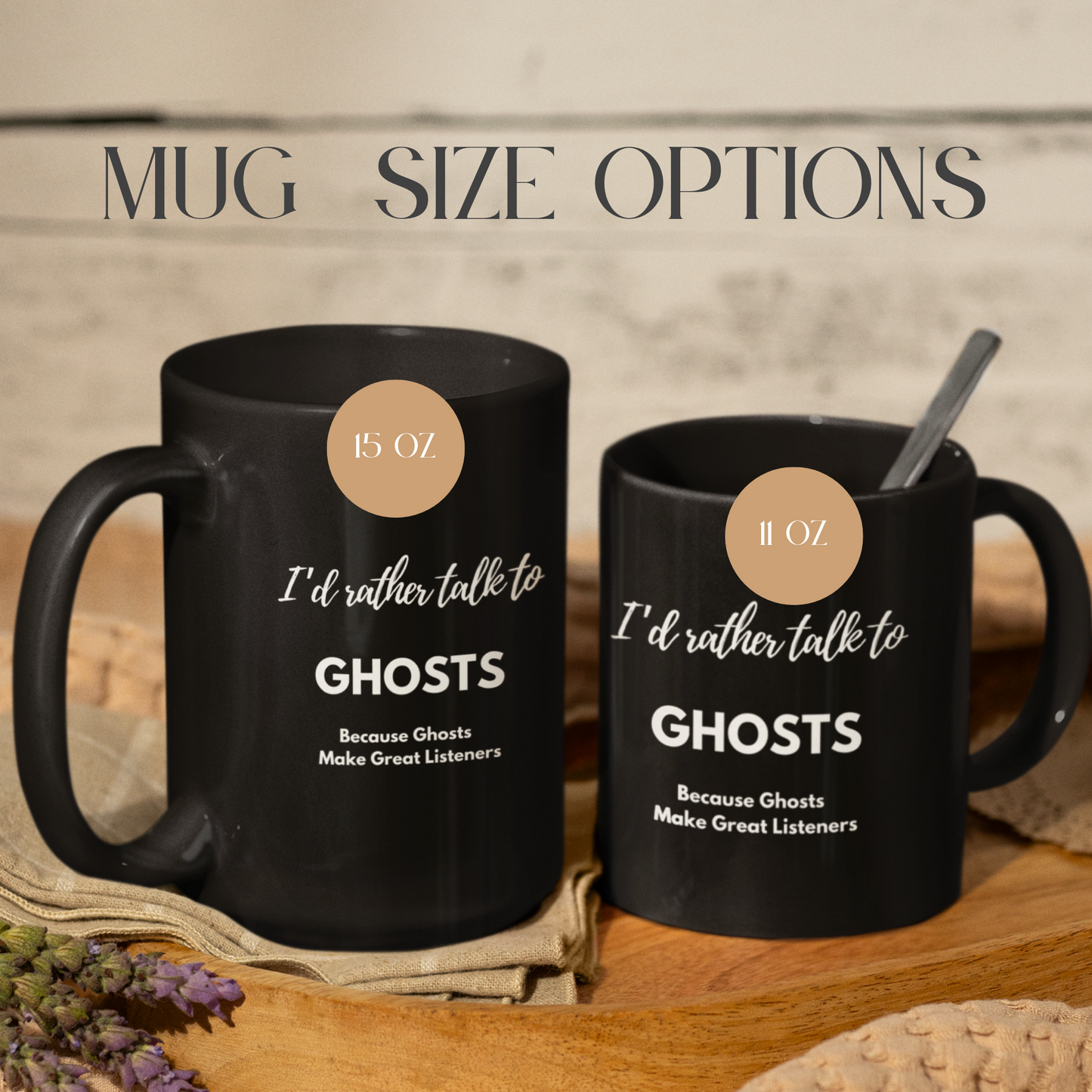 Magic Mug Cup, Funny Color changing Talk to Ghosts Coffee Cup, Humourous Heat sensitive Ghost text appearing Mugs gift, Heat Activated Mugs